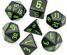 Black opaque with green ink