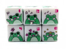 Set of 6 Cute Frog D6s