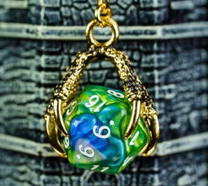 Dragon Claw Keyring (green/blue)