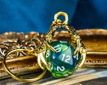 Dragon Claw Keyring (green/blue)