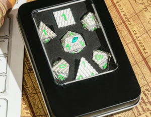Eye of the Dragon (silver with green ink)