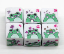 Set of 6 Cute Frog D6s
