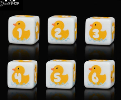 Set of 6 Cute Duck D6s