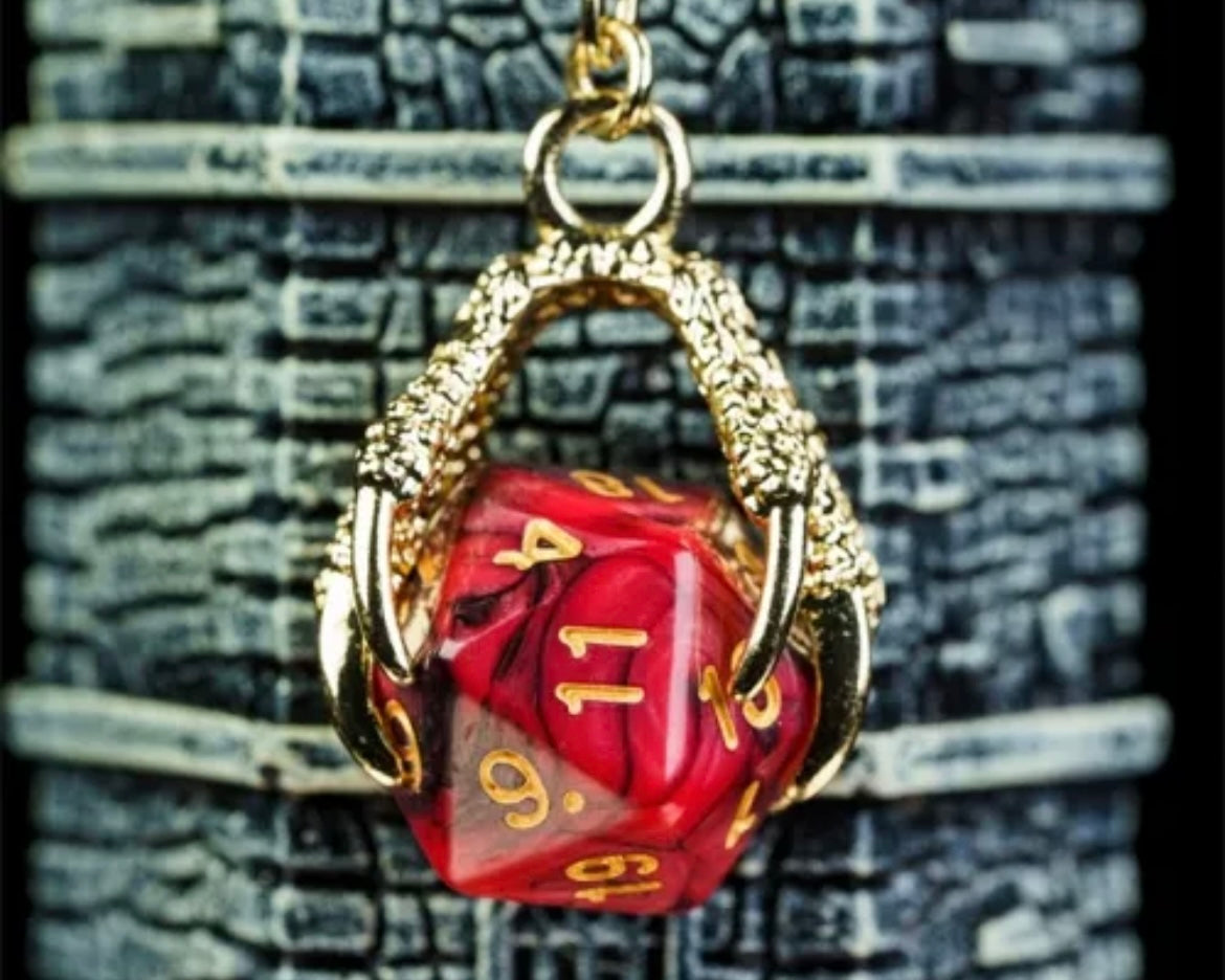 Dragon Claw Keyring (red/black)