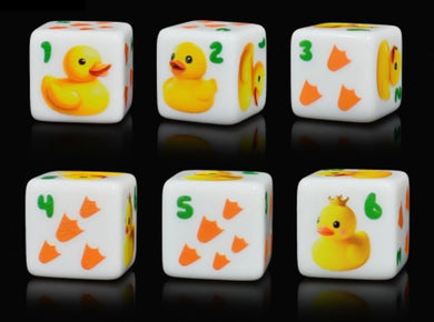 Set of 6 Cute Duck/Footprint D6s