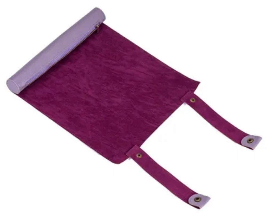 Faux leather dice scroll (purple)