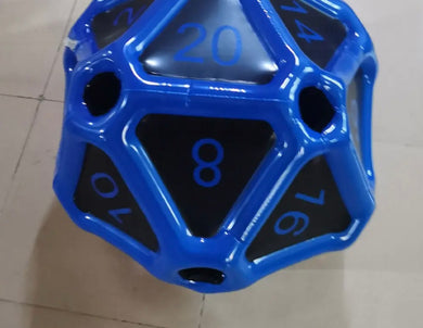 Novelty Giant Inflatable D20 - blue and black