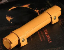 Faux leather dice scroll (yellow)