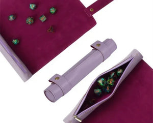 Faux leather dice scroll (purple)