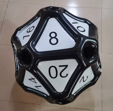 Novelty Giant Inflatable D20 (white and black)