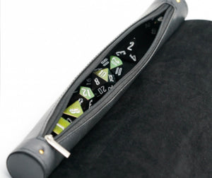 Faux leather dice scroll (black)