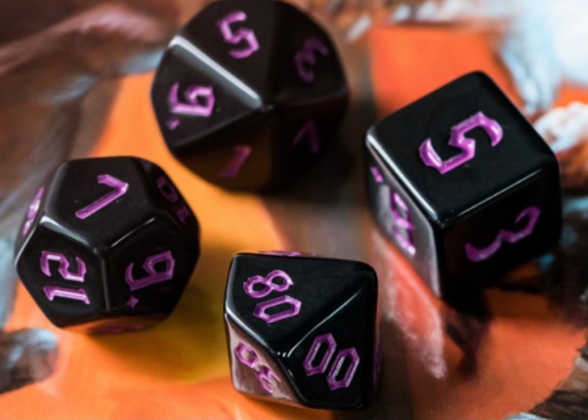 Black Opaque with purple ink