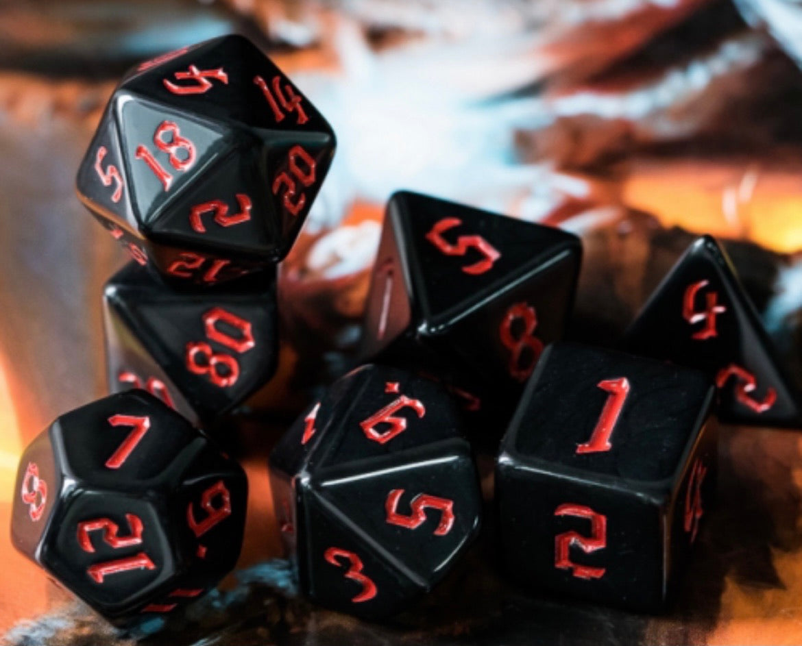 Black Opaque with red ink