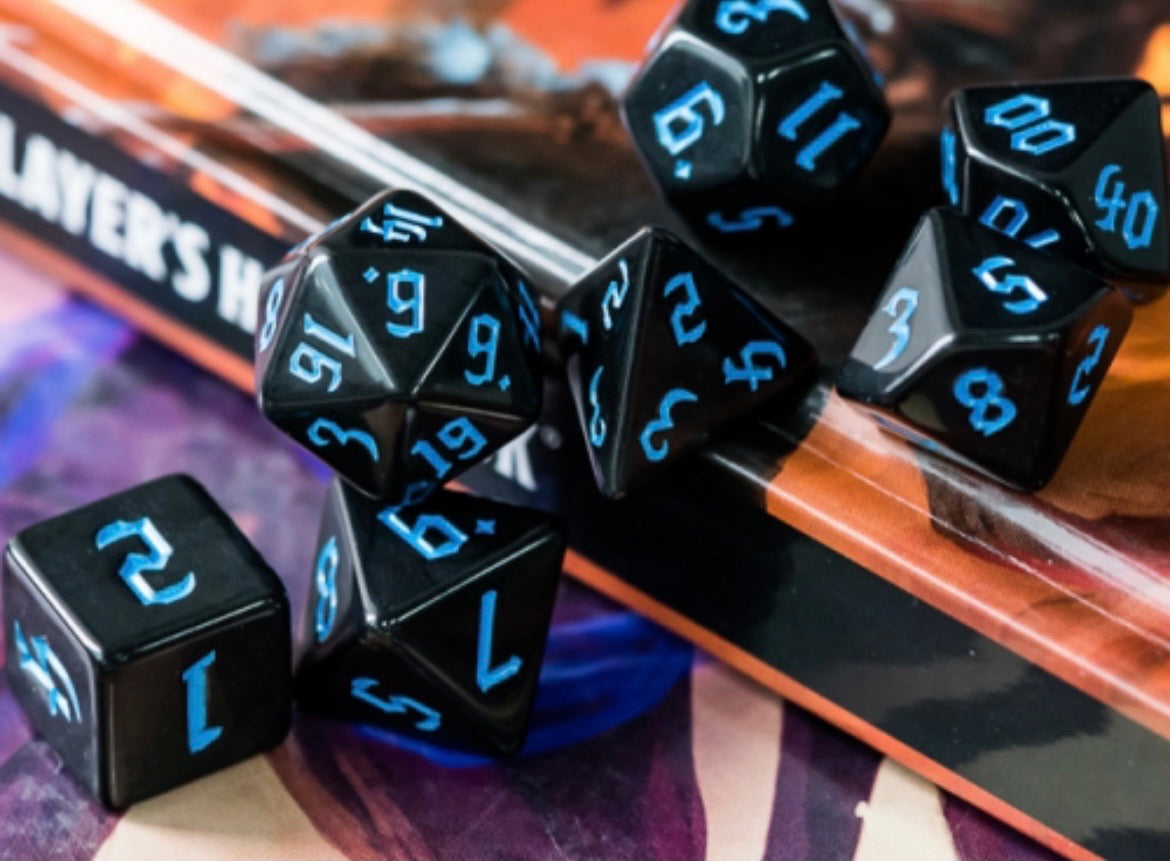 Black Opaque with blue ink